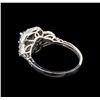Image 3 : 14KT White Gold 0.98 ctw Blue Diamond Ring
