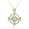 18k Two Tone Gold 0.54CTW Diamond Pendant, (SI1-SI1/H-I)