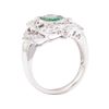 Image 4 : 1.54 ctw Emerald and Diamond Ring - 14KT White Gold