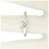 Image 4 : 14k White Gold 0.83 ctw I VVS2 Round Brilliant Cut Diamond Solitaire Ring