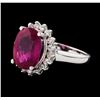 Image 1 : 6.33 ctw Ruby and Diamond Ring - 14KT White Gold