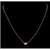 Image 1 : 0.39 ctw Diamond Necklace - 18KT Rose Gold