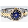 Image 3 : Rolex Mens 2 Tone 14K Lugs Blue Vignette Diamond String & Sapphire Datejust Wris