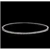 0.95 ctw Diamond Bangle Bracelet - 14KT White Gold