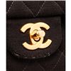 Image 6 : Chanel Black Quilted Fabric Double Flap Shoulder Handbag