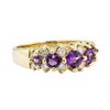 Image 1 : 1.70 ctw Amethyst and Diamond Ring - 14KT Yellow Gold