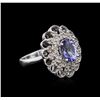 Image 1 : 14KT White Gold 2.12 ctw Tanzanite and Diamond Ring