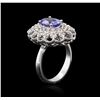 Image 3 : 14KT White Gold 2.12 ctw Tanzanite and Diamond Ring