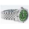 Image 3 : Rolex Mens Stainless Steel Green Diamond & Emerald 36MM Datejust Wristwatch