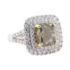 Image 1 : 4.49 ctw Diamond Ring - 18KT White Gold