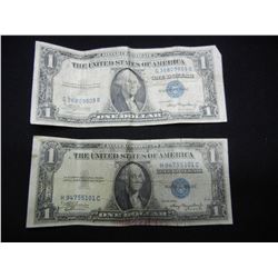 (2) 1935 A One Dollar  Silver Certificates