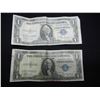 Image 1 : (2) 1935 A One Dollar  Silver Certificates