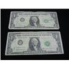 Image 1 : (2) 1963 B Barr Federal Reserve One Dollar Notes