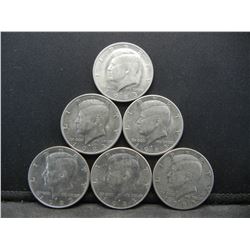 (6) 1983 Kennedy Half Dollars, Some Mint Marks
