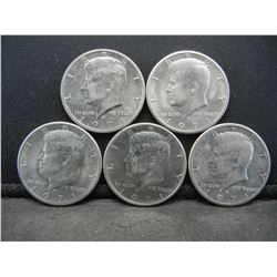 (5) 1971 Kennedy Half Dollars, Some Mint Marks