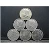 Image 1 : (3) 1977, (2) 1984, (1) 1990 Kennedy Half Dollars, Some Mint Marks, (6) Total