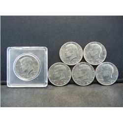 (6) 1972 Kennedy Half Dollars, Some Mint Marks
