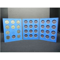 Whitman Kennedy Half Dollar Book, (10) Coins - 2) 1964 90% silver - 5) 40% Silver & 3 clad coins