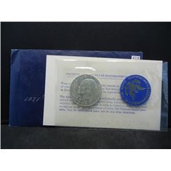 1974 Ike Dollar In Blue Packaging