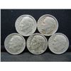 Image 1 : (5) Roosevelt Dimes, 50's, Some Mint Marks