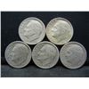 Image 1 : (5) Roosevelt Dimes, 50's, Some Mint Marks