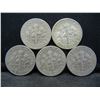 Image 2 : (5) Roosevelt Dimes, 50's, Some Mint Marks