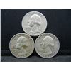 Image 1 : (3) Silver Washington Quarters (1) 1962 & (2) 1963-D