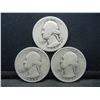 Image 1 : 1934, 35, 39 Washington Quarters