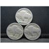 Image 2 : (3) No Date Buffalo Nickels