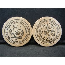 (2) Wooden Nickels