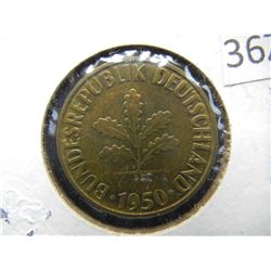 1950 G Germany 10 Pfennig