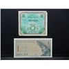 Image 1 : 1944 French Two Franc Military Note, and 1964 Indonesia One Satu Sen