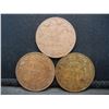 Image 1 : (3) CANADIAN CONSECUTIVE ONE CENTS (1908/1909/1910)