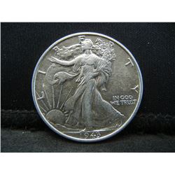 1943-D BU SILVER (90%) LIBERTY HALF,