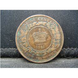 1861 NEW BRUNSWICK CANADIAN ONE CENT