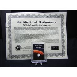 (MARS ROCK), MARTIAN METEORITE NWA 4468, DISCOVERED IN NORTHWEST AFRICA (STAND INCLUDED)