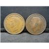 Image 2 : (2) GREAT BRITAIN 1917 1/2 PENNY, 1941 1/2 PENNY)