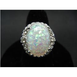 WOMAN'S FIRE OPAL RING (SIZE 7), FASHION JEWELRY