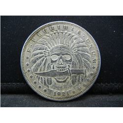 1921 (SKULL/MORGAN), NOT SILVER OR LEGAL TENDER