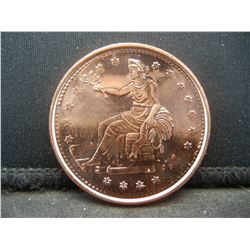 Copper Round .999 Sitting Liberty