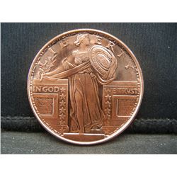 Copper Round .999 Standing Liberty