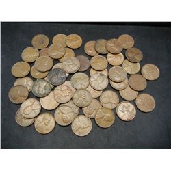 Lot of Wheat Cents, Mostly 40's