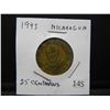 Image 3 : 1943 Nicaragua Twenty Five Centavos