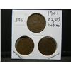 Image 1 : 1901, 02, 03 Indian Head Cents