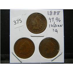 1888, 93, 96 Wheat Cents