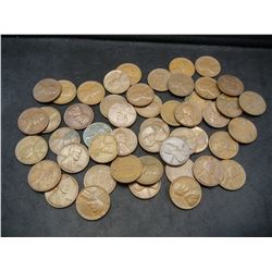 Lot of Wheat Cents, Mostly 40's