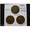 Image 1 : 1884, 1906, 07 Indian Head Cents