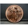 Image 1 : Copper Round .999 Walking Liberty