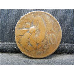 1929 Italian 10 Cent