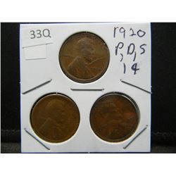 1920 PDS Wheat Cents